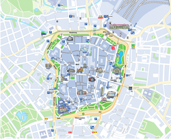 Карта Лейпцига с достопримечательностями