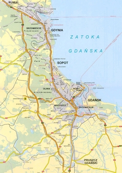 Карта города Гданьск