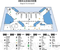 Схема аэропорта Хунцяо - терминал 1