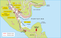Карта Портофино