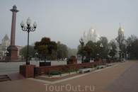 Калининград площадь Победы в утренней дымке