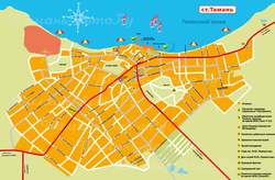Карта Тамани с улицами