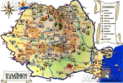Карта Румынии с достопримечательностями