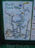 Карта деревни Лиападес, её можно найти рядом с остановкой зелёного автобуса.