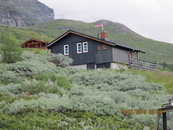 Вот такие одинокие домики встречаются на дорогах Норвегии