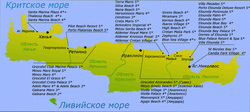 Карта отелей Крита