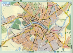 Карта Ужгорода