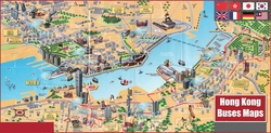 Рисованная карта Гонконга