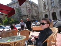 Bucharest, downtown, cafe...