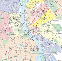 Карта города Будапешт