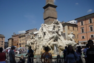 Рим.Piazza  Navona.Фрагмент фонтана 4-х рек.Титаны.