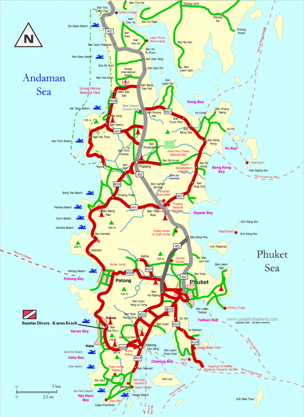 Карта Пхукета. Подробная карта Пхукета