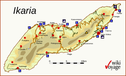 Карта острова Икария