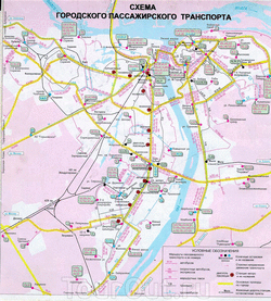Карта транспорта в Нижнем Новгороде