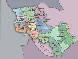 Карта Армении с достопримечательностями