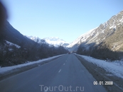 Зимняя дорога в Приэльбрусье