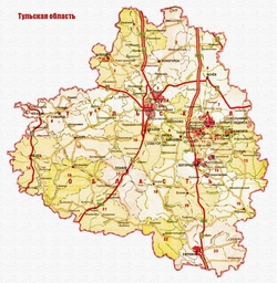 Карта Тульской области 