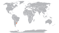 Уругвай на карте