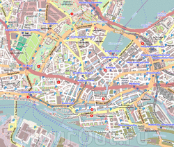 Карта Гамбурга для туристов