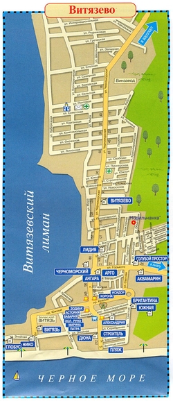 Карта Витязево с номерами домов