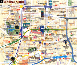 Карта центра Сеула 