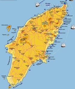 Карта отелей Родоса