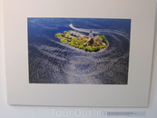 Остров Спас-Каменный в Кубенском озере с высоты. Узоров О.М.