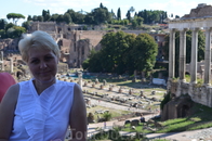 Капитолийский холм. Вид на храм Апполона и остатки Императорских Форумов.