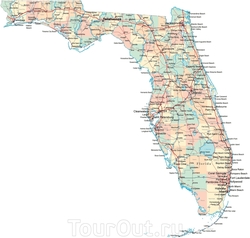 Карта Флориды