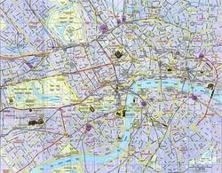 Карта Лондона с улицами