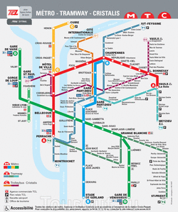 Карта метро Лиона