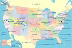 Карта США с курортами