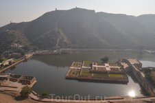 Джайпур, форт Амбер, вид на парковый комплекс дворца