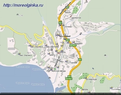 Карта Ольгинки с улицами