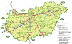 Карта Венгрии с дорогами