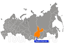 Иркутская область на карте