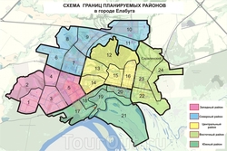 Карта Елабуги по районам