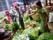 на овощном рынке