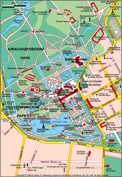 Карта парков Пушкина