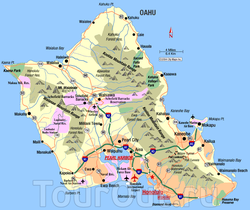 Карта Гавай для туристов