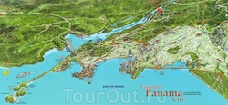 Рисованная карта Панамы