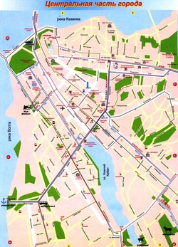 Карта Казани с достопримечательностями