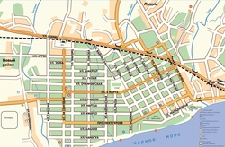 Карта Гудауты с улицами