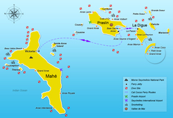Карта Сейшел для туристов