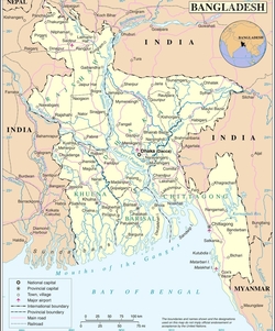 Карта Бангладеша