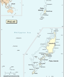 Карта Палау с островами