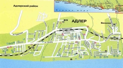 Карта города Адлер