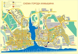 Карта Камышина с улицами