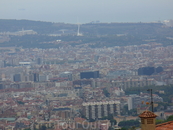 Вид с горы Тибидабо (500м) на Барселону