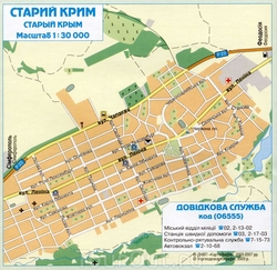 Карта Старого Крыма